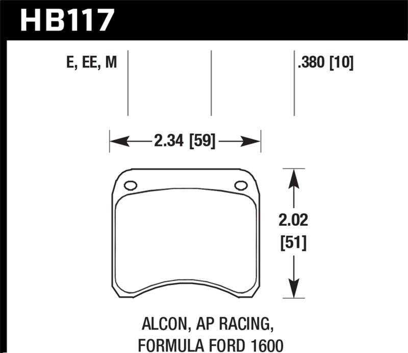 Hawk AP Racing CP3696 Blue 9012 Race Brake Pads - awdtuningtx