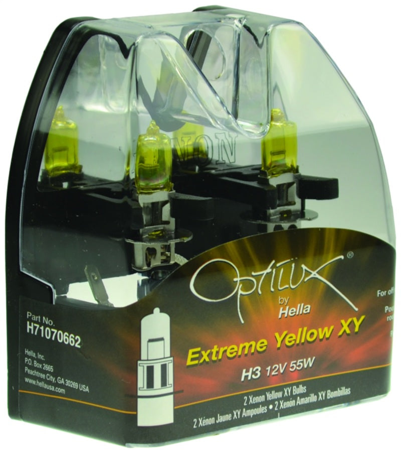 Hella Optilux H3 12V/55W XY Extreme Yellow Bulb - awdtuningtx