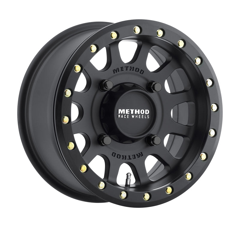 Method MR401 UTV Beadlock 14x7 / 5+2/38mm Offset / 4x136 / 106mm CB Matte Black Wheel - awdtuningtx