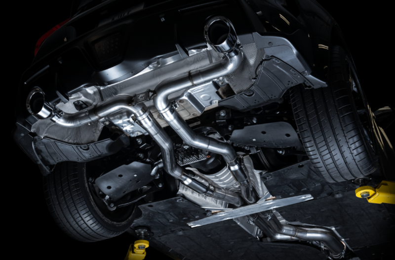 AWE Tuning 2020 Toyota Supra A90 Track Edition Exhaust - 5in Chrome Silver Tips - awdtuningtx