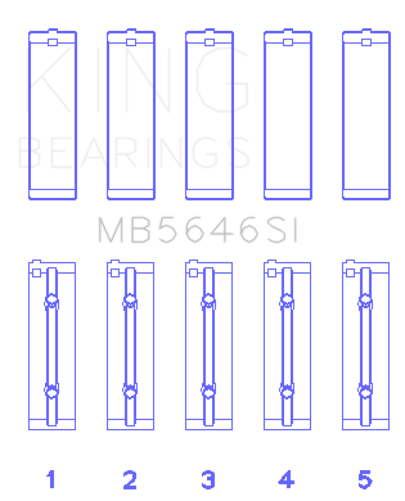 King Toyota 1AZFE/2AZFE Main Bearing Set - awdtuningtx