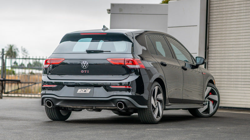 Borla 22-23 Volkswagen Golf GTI 2.0L AT/MT 3inch S-Type Cat-Back Exhaust - 4in Split Single Tips - awdtuningtx
