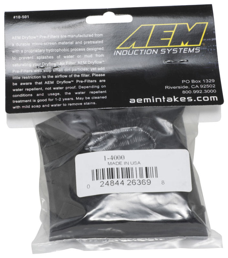 AEM Air Filter Wrap 6 inch Base 5 1/4 inch Top 5 inch Tall - awdtuningtx