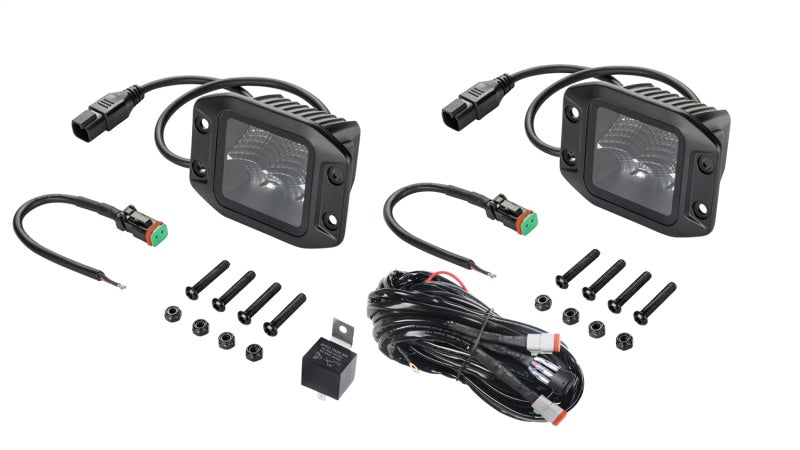 Hella Universal Black Magic 3.2in L.E.D. Cube Kit - Flood Beam (Flush Mount) - awdtuningtx