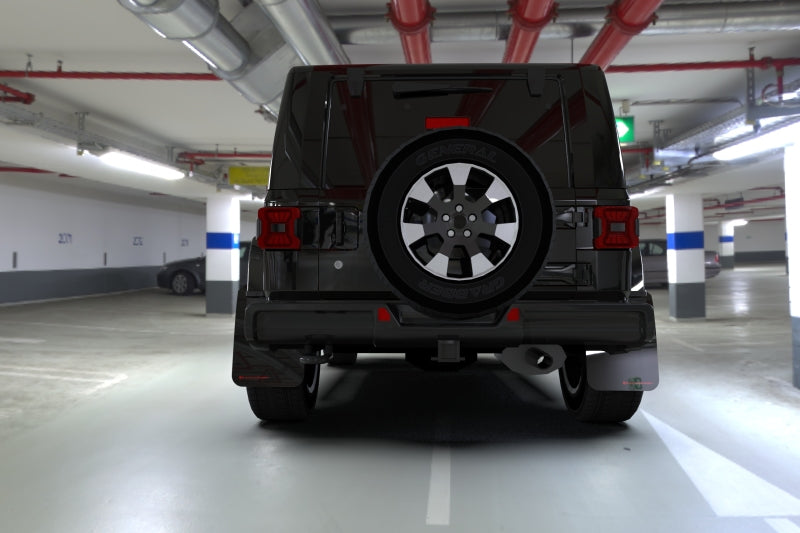 Rally Armor 18-22 Jeep JL Wrangler Black UR Mud Flap w/ Red Logo - awdtuningtx
