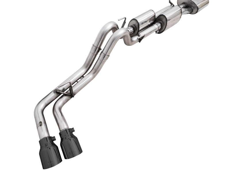 AWE 16-22 Toyota Tacoma 0FG Catback Exhaust w/ BashGuard - Dual Diamond Black Tips - awdtuningtx