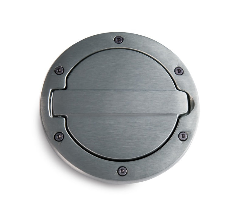AMP Research 2007-2017 Jeep Wrangler JK 2/4 Door Fuel Door - Brushed - awdtuningtx