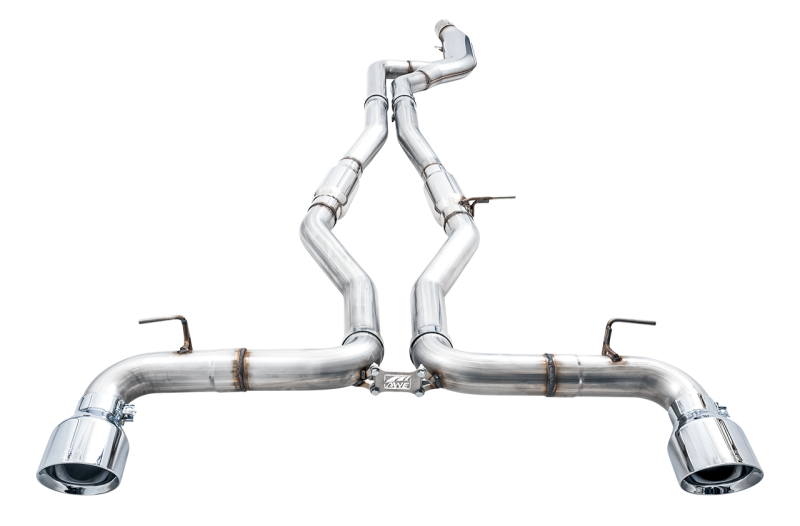 AWE Tuning 2020 Toyota Supra A90 Track Edition Exhaust - 5in Chrome Silver Tips - awdtuningtx
