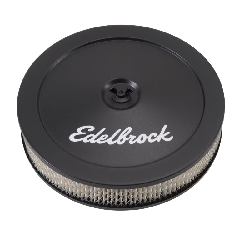 Edelbrock Air Cleaner Pro-Flo Series Round Steel Top Paper Element 10In Dia X 3 5In Black - awdtuningtx