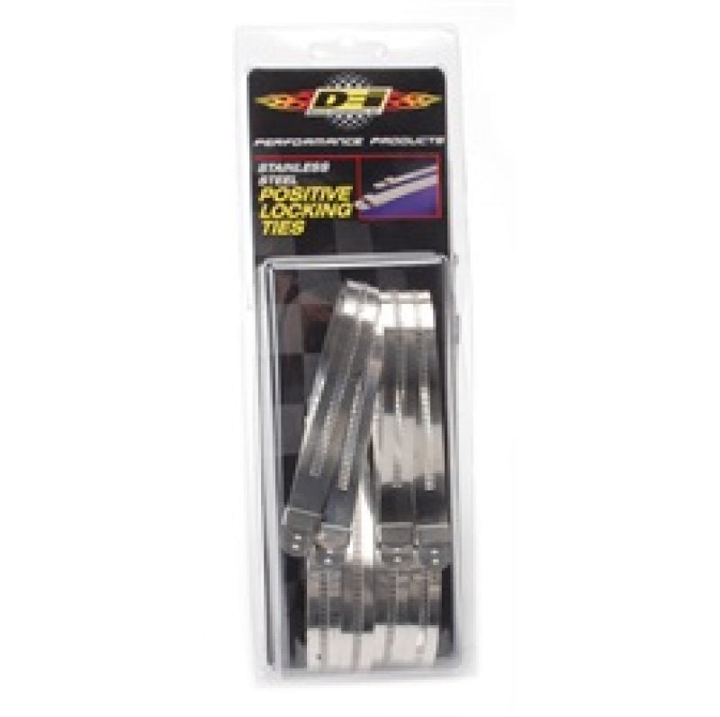 DEI Stainless Steel Positive Locking Tie 1/2in (12mm) x 9in - 8 per pack - awdtuningtx