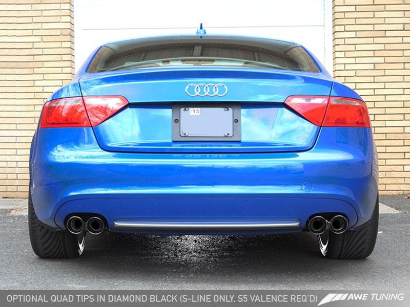 AWE Tuning Audi B8 A5 2.0T Touring Edition Exhaust - Quad Outlet Polished Silver Tips - awdtuningtx