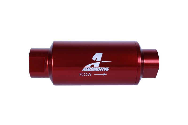 Aeromotive In-Line Filter - (AN-10) 10 Micron Microglass Element Red Anodize Finish - awdtuningtx