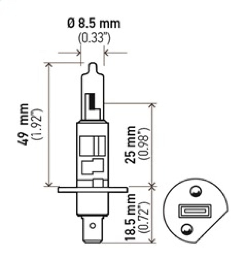 Hella Optilux H1 12V/55W XY Yellow Bulb - awdtuningtx