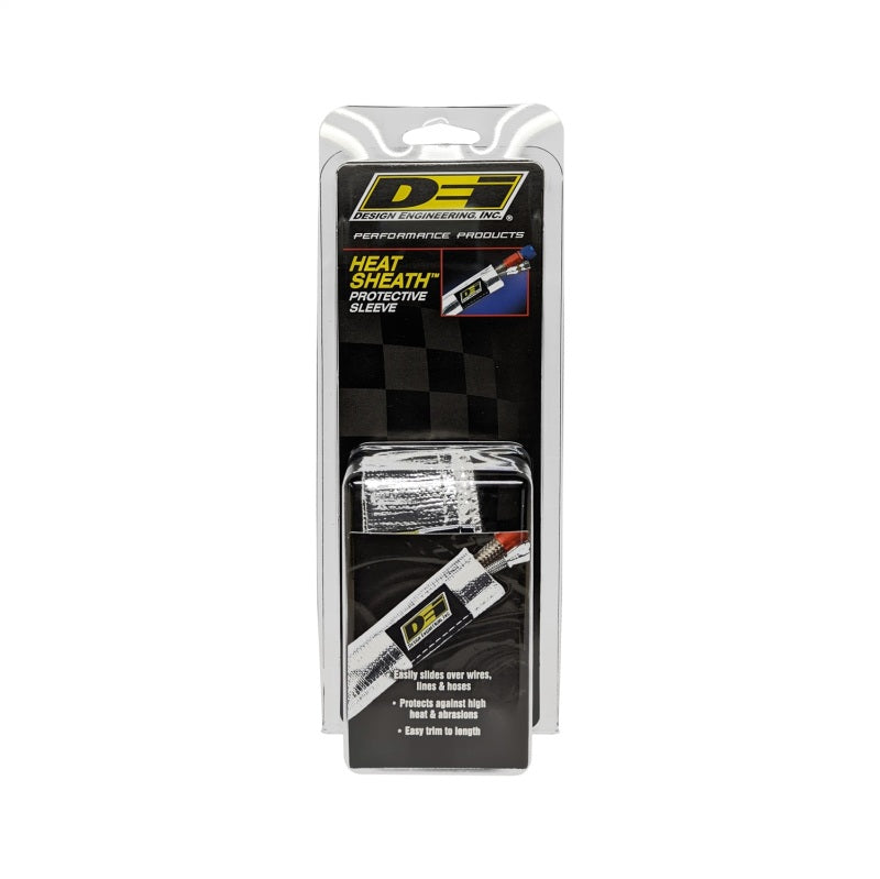 DEI Heat Sheath 1/2in I.D. x 3ft - Aluminized Sleeving - Sewn Edge - awdtuningtx