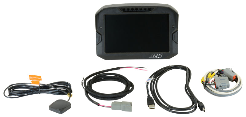 AEM CD-7 Non Logging GPS Enabled Race Dash Carbon Fiber Digital Display w/o VDM (CAN Input Only) - awdtuningtx