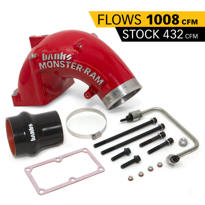 Banks Power 07.5-17 Ram 2500/3500 6.7L Diesel Monster-Ram Intake System w/Fuel Line 4.0in Red - awdtuningtx