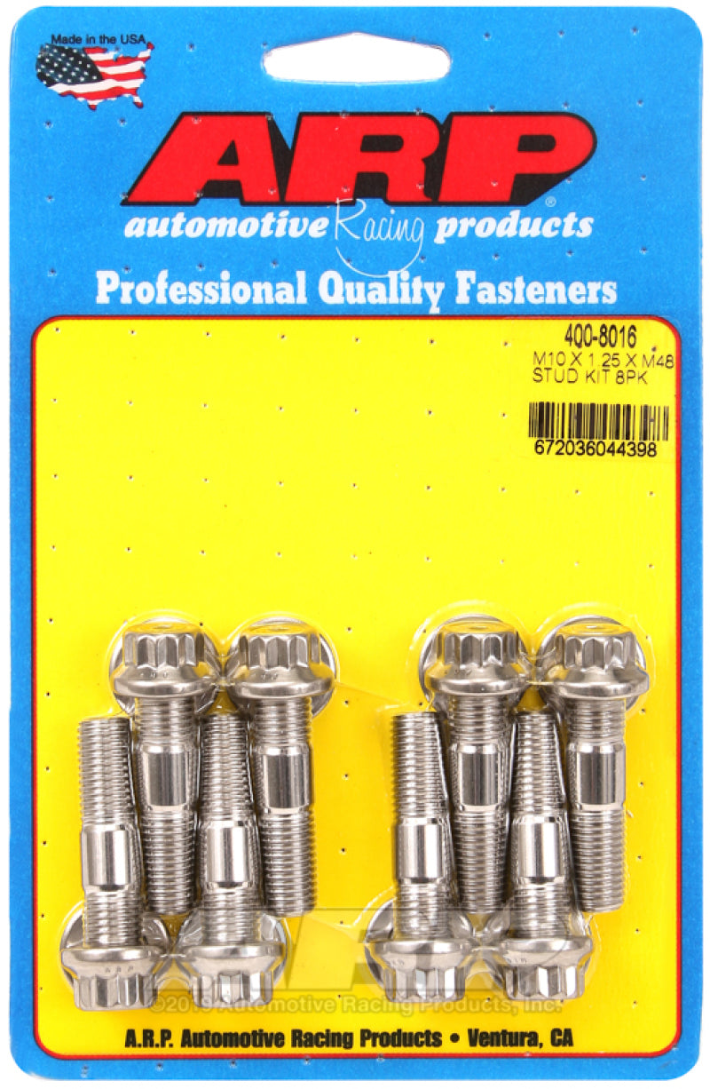 ARP Sport Compact M10 x 1.25 x 48mm Stainless Accessory Studs (8 pack) - awdtuningtx