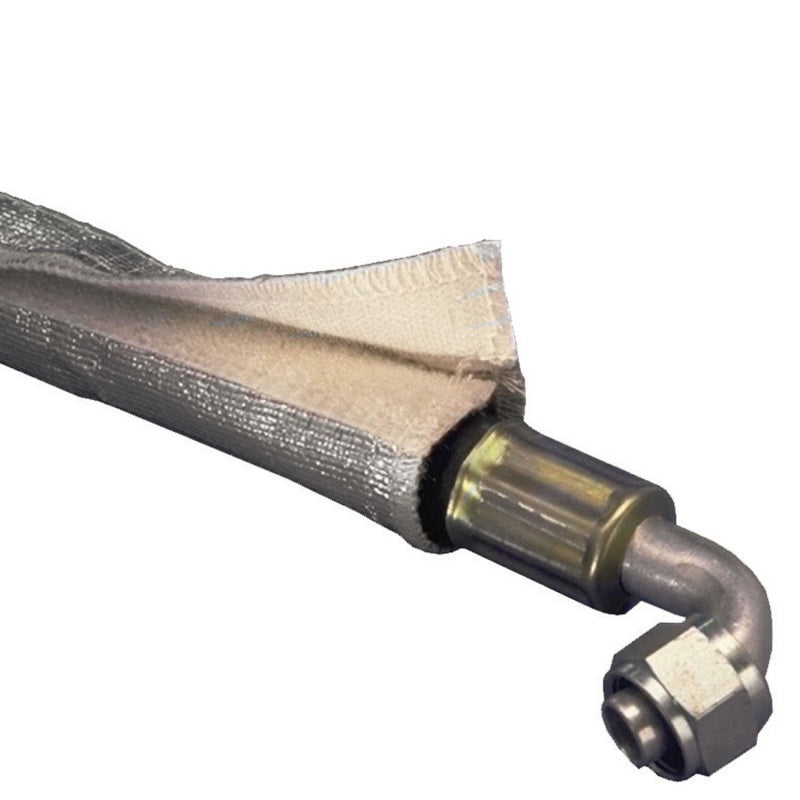 DEI Heat Shroud 1in I.D. x 3ft - Aluminized Sleeving - Hook and Loop Edge - awdtuningtx