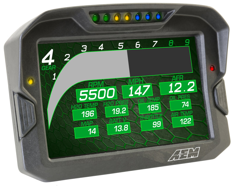 AEM CD-7 Non Logging GPS Enabled Race Dash Carbon Fiber Digital Display w/o VDM (CAN Input Only) - awdtuningtx
