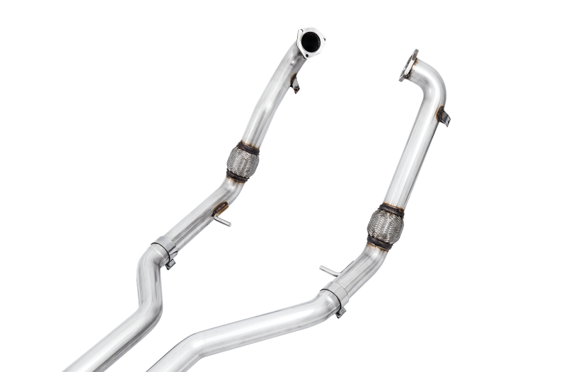AWE Tuning Audi B9 S4 Track Edition Exhaust - Non-Resonated (Black 102mm Tips) - awdtuningtx