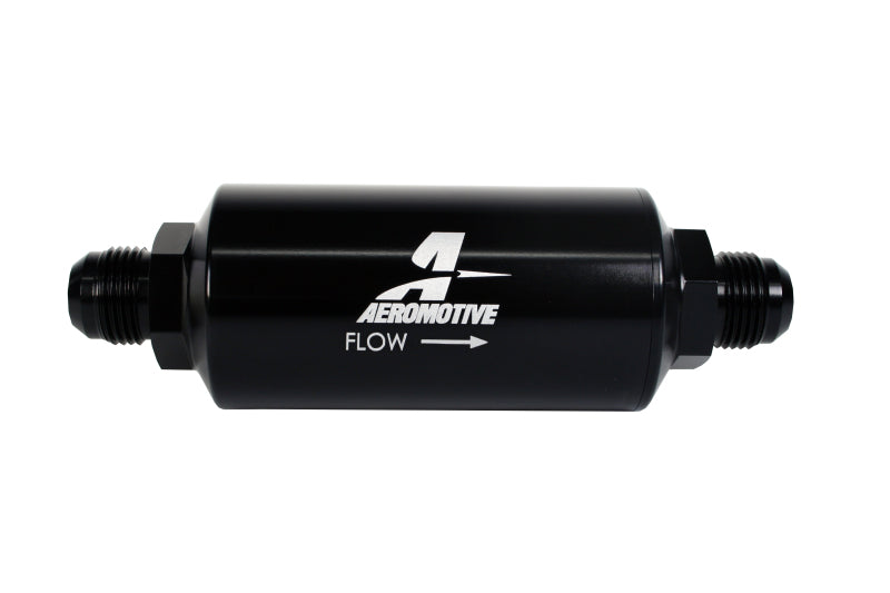 Aeromotive In-Line Filter - (AN-10) 100 Micron Stainless Steel Element Black Anodize Finish - awdtuningtx