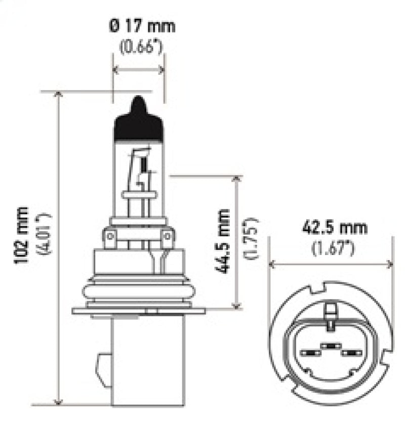 Hella 9007 HB5 12V 65/55W Halogen Bulb PX29t - awdtuningtx
