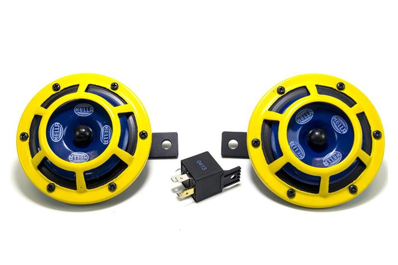 Hella Sharptone Horn Kit 12V 415/350Hz Yellow (3BB922000731 = H31000001) (Min Qty 360) - awdtuningtx