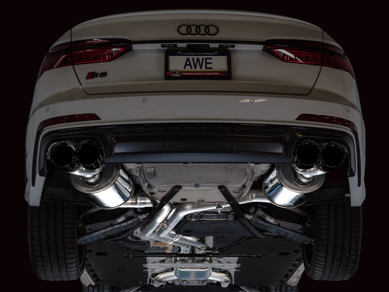 AWE Tuning 19-23 Audi C8 S6/S7 2.9T V6 AWD Touring Edition Exhaust - Diamond Black Tips - awdtuningtx
