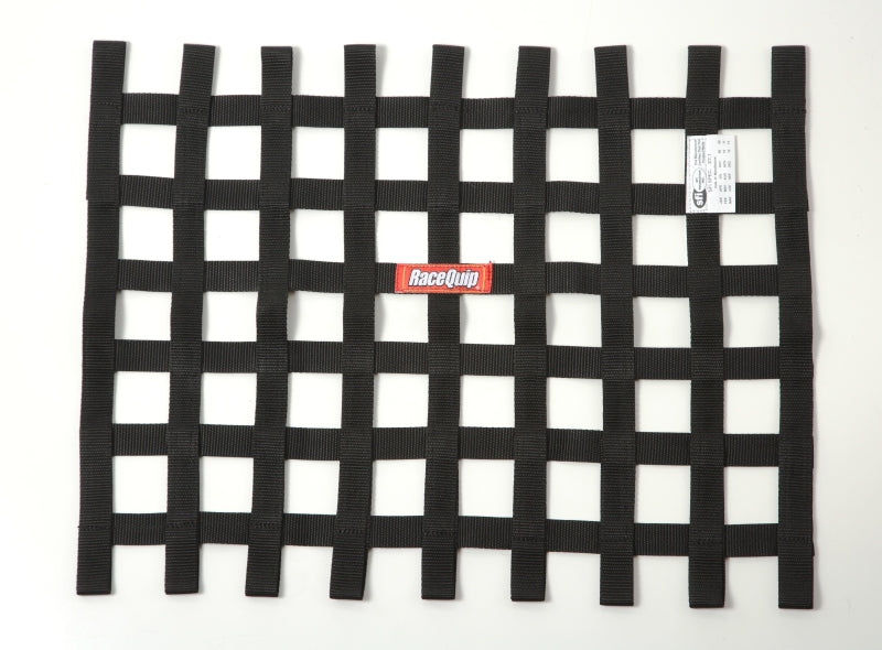 RaceQuip Black 18in H x 24W SFI Ribbon Window Net - awdtuningtx