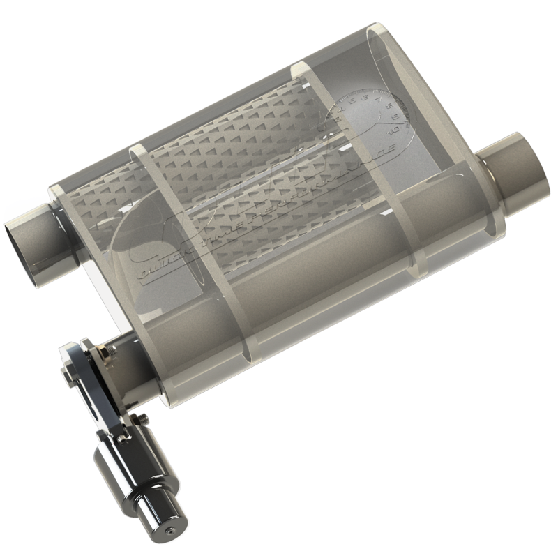 QTP 3in Weld-On 304SS Reverse Screamer Muffler w/Bolt-On QTEC Electric Cutout - awdtuningtx