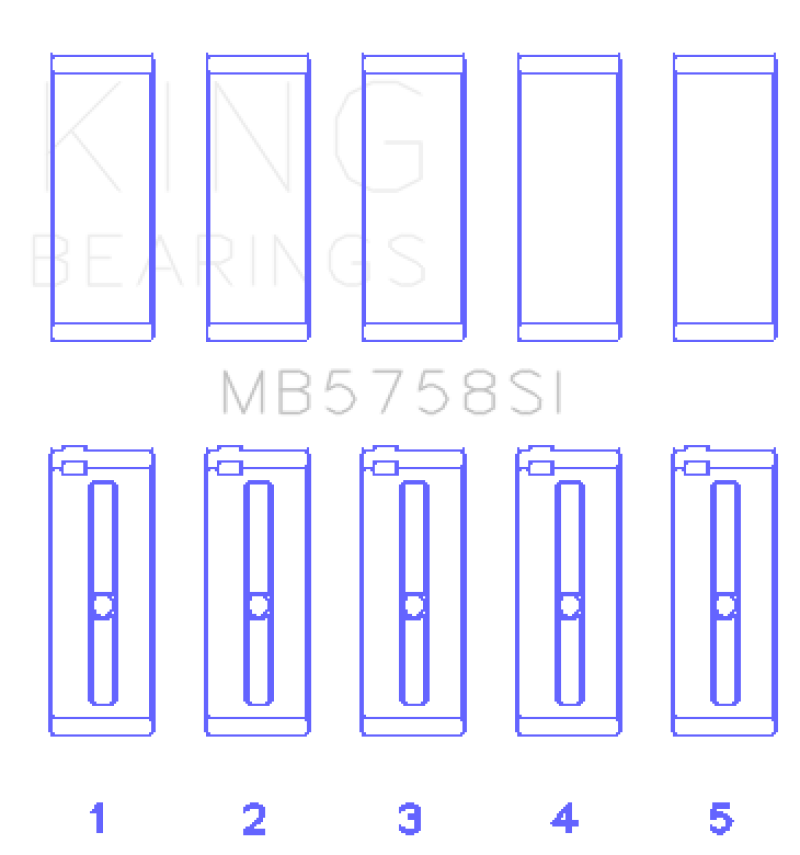 King 2007 Mini Cooper N14B16 (Size +.3mm Undersize) Main Bearing Set - awdtuningtx