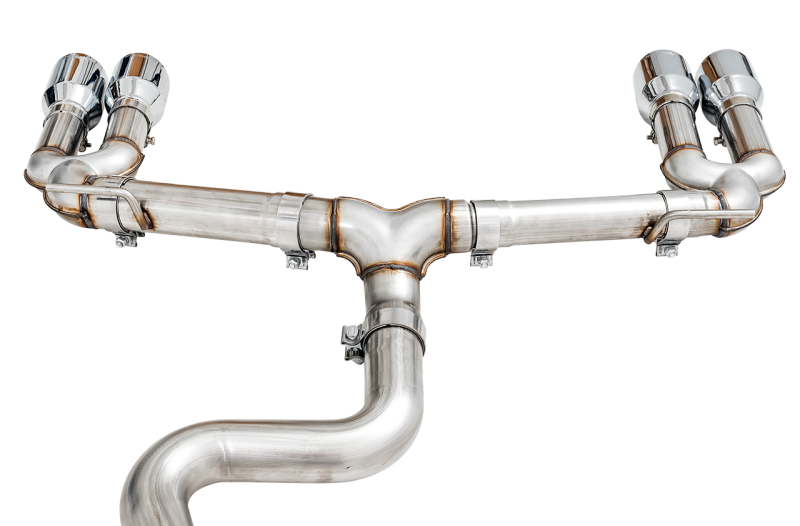AWE Tuning Audi 8V S3 Track Edition Exhaust w/Chrome Silver Tips 102mm - awdtuningtx