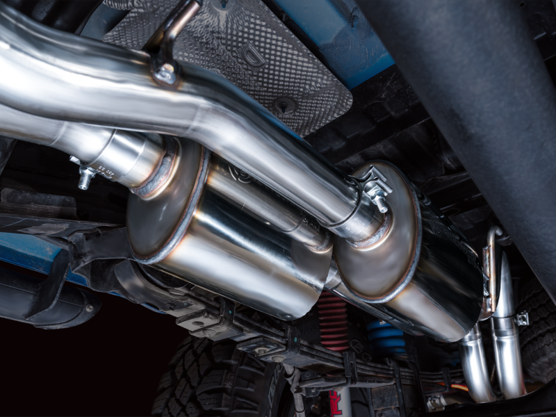 AWE 16-22 Toyota Tacoma 0FG Catback Exhaust w/ BashGuard - Dual Diamond Black Tips - awdtuningtx