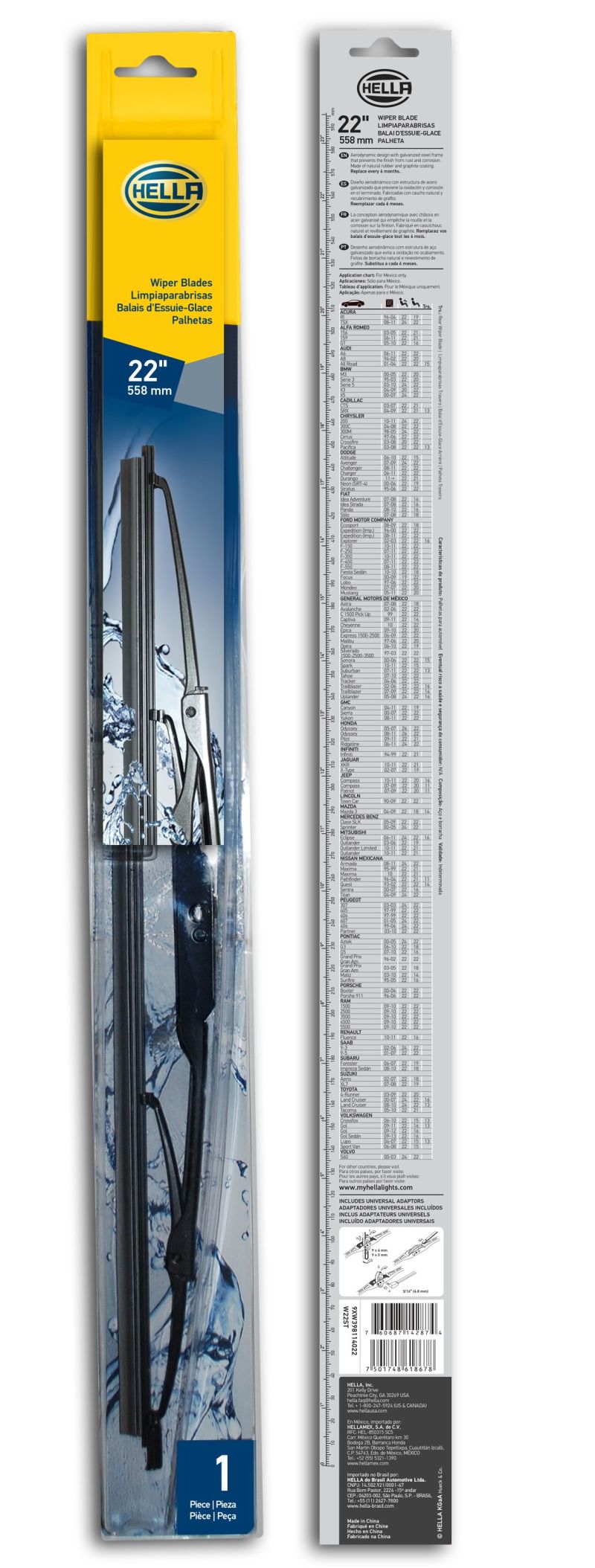 Hella Standard Wiper Blade 22in - Single - awdtuningtx