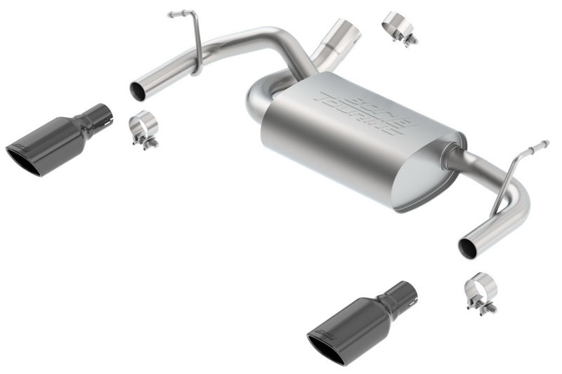 Borla 12-16 Jeep Wrangler 3.6AT/MT 4WD 2+4DR S/ SQ /RL/AC SR 2.5in, 2in Tip 3.5 sqx8 Black Chrome - awdtuningtx