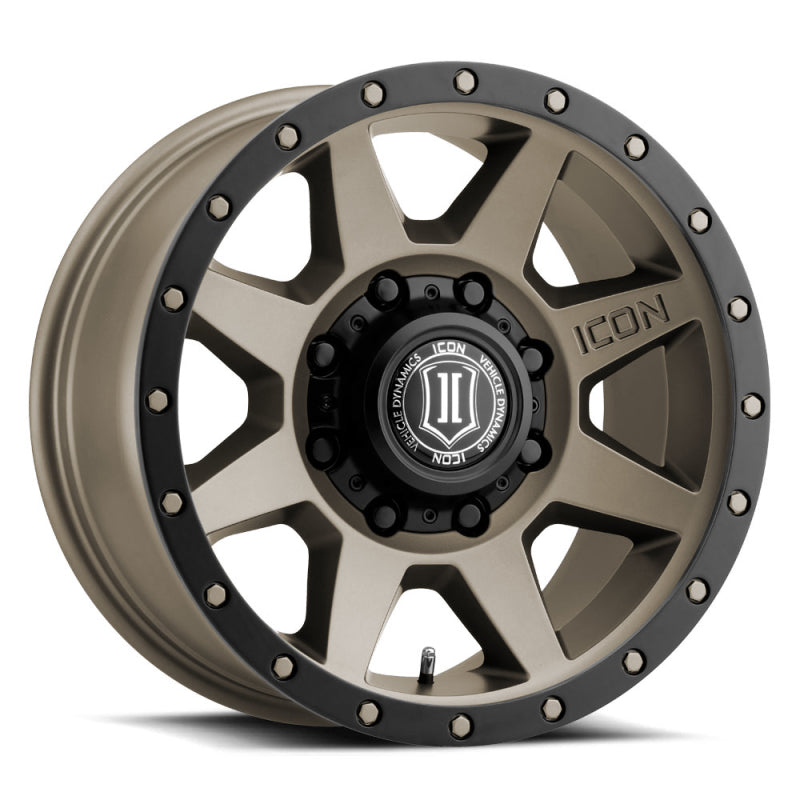 ICON Rebound 17x8.5 8x170 6mm Offset 5in BS 125mm Bore Titanium Wheel - awdtuningtx