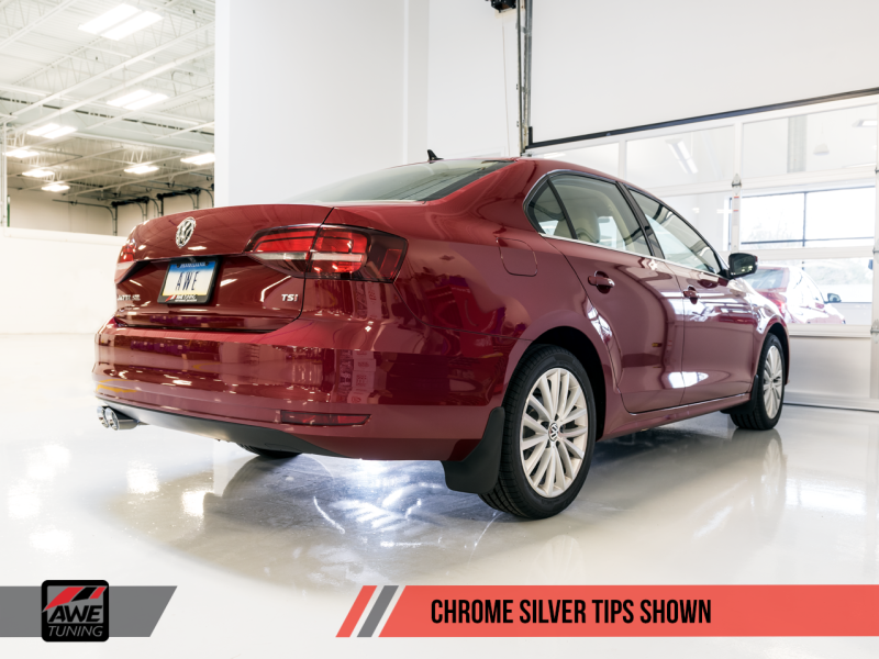 AWE Tuning Mk6 GLI 2.0T - Mk6 Jetta 1.8T Touring Edition Exhaust - Polished Silver Tips - awdtuningtx