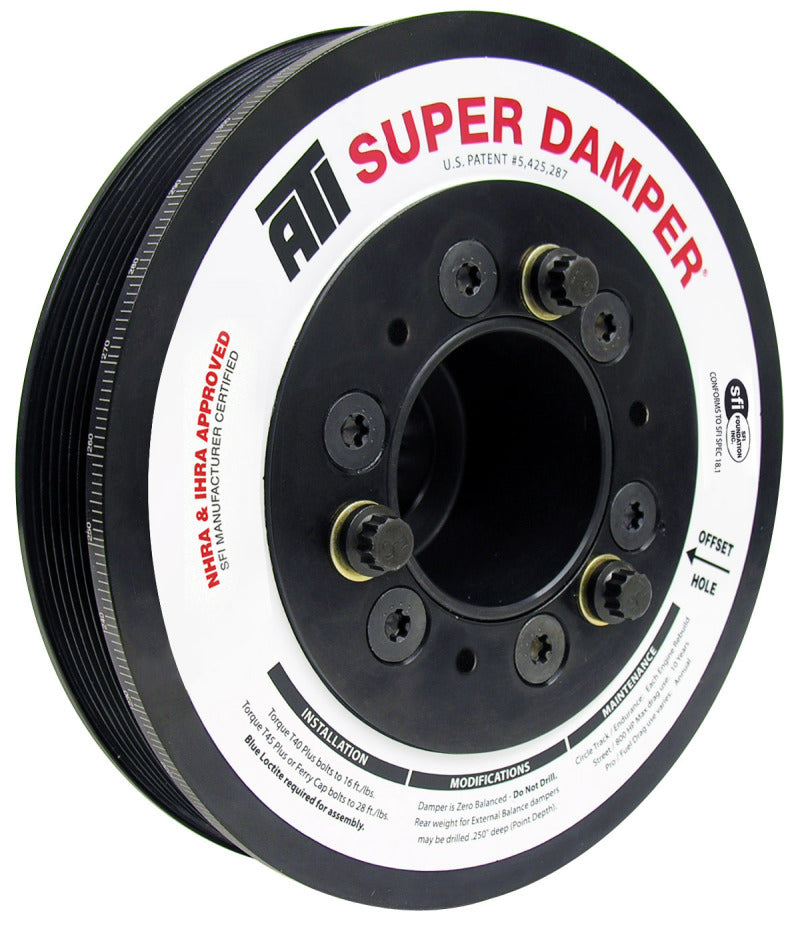 ATI Damper - 7.48in - Alum - 6 Grv - Dodge - 05-10 - 17 Per OD - Non VVT 6.1L/392/426 - 3 Ring - awdtuningtx
