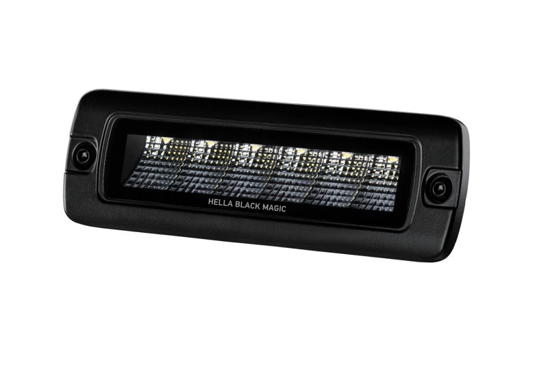 Hella Universal Black Magic 6 L.E.D. Flush Mount Mini Light Bar - Flood Beam - awdtuningtx