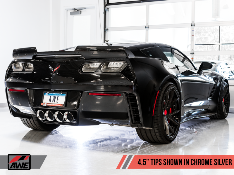 AWE Tuning 14-19 Chevy Corvette C7 Z06/ZR1 (w/o AFM) Touring Edition Axle-Back Exhaust w/Chrome Tips - awdtuningtx