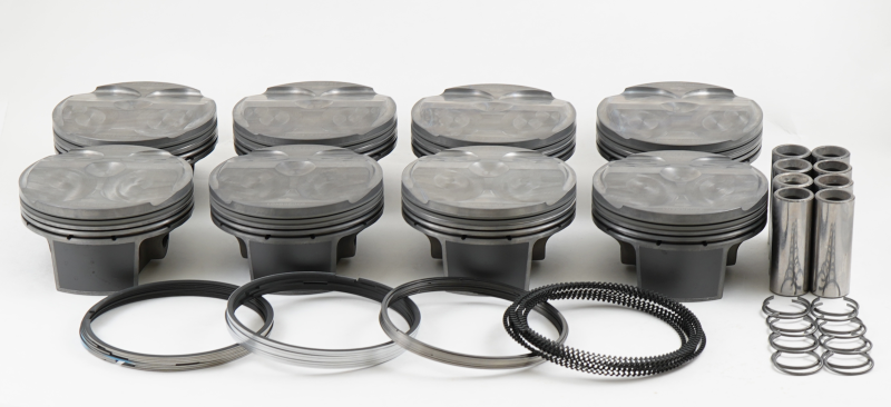 Mahle MS Piston Set of 8 Ford 5.2L Voodoo 315cid 3.710in Bore 3.661 Stk 5.9 Rod .827 Pin 7.8cc 12CR - awdtuningtx