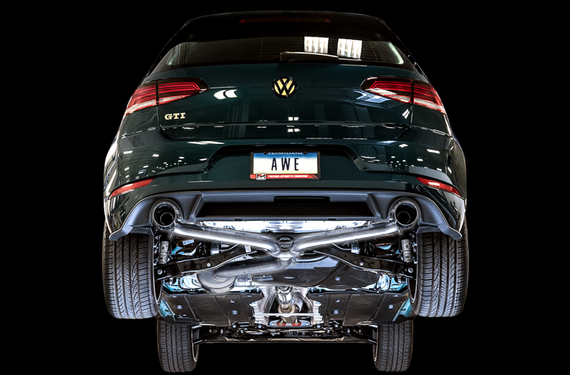 AWE Tuning Volkswagen GTI MK7.5 2.0T Touring Edition Exhaust w/Chrome Silver Tips 102mm - awdtuningtx