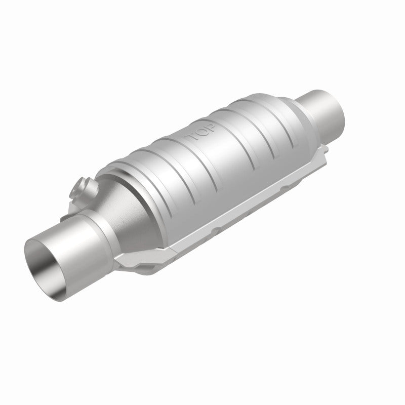MagnaFlow Conv Univ 2.25in Inlet/Outlet Center/Center Round 11in Body L x 5.125in W x 15in Overall L - awdtuningtx
