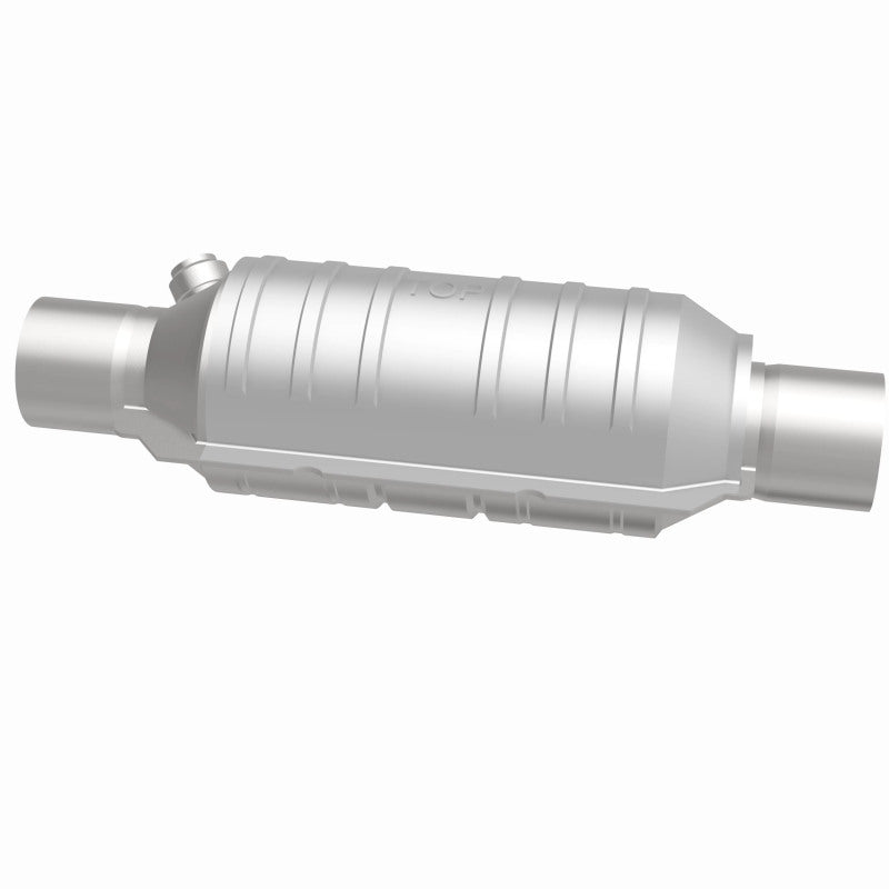 MagnaFlow Conv Univ 2.25in Inlet/Outlet Center/Center Round 11in Body L x 5.125in W x 15in Overall L - awdtuningtx