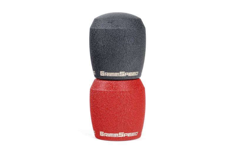 GrimmSpeed Stubby Shift Knob Stainless Steel Black - M12x1.25 - awdtuningtx