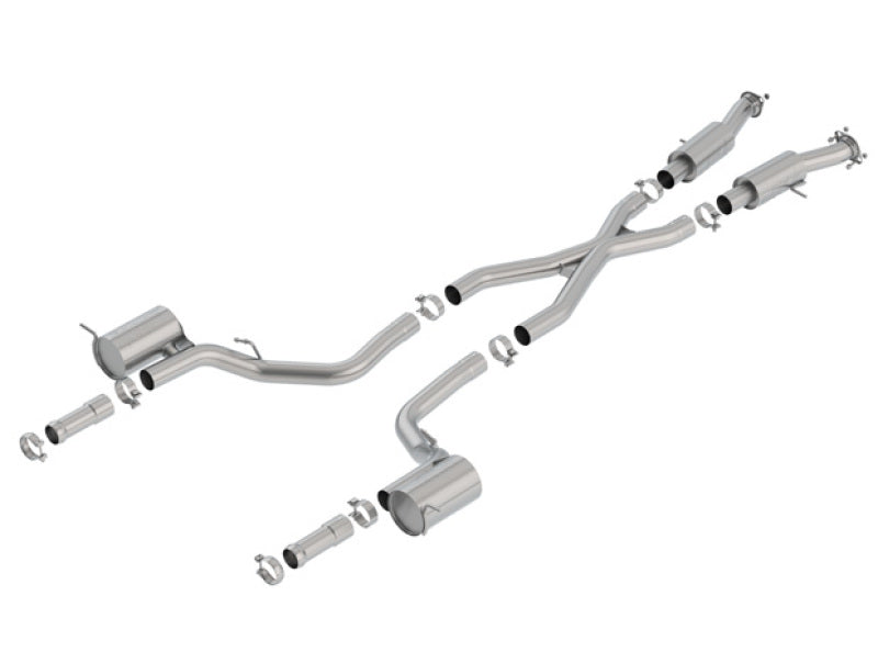 Borla 2018+ Jeep Grand Cherokee TrackHawk 6.2L V8 AWD 3in S-Type CatBack Exhaust (Uses Factory Tips) - awdtuningtx