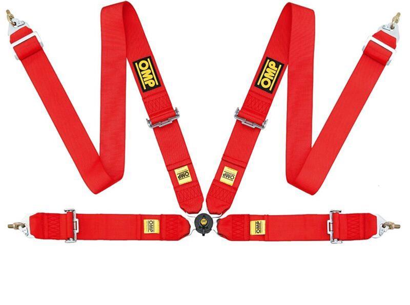 OMP Safety Harness First 3In 4 Points Red Fia 8854/98 - awdtuningtx
