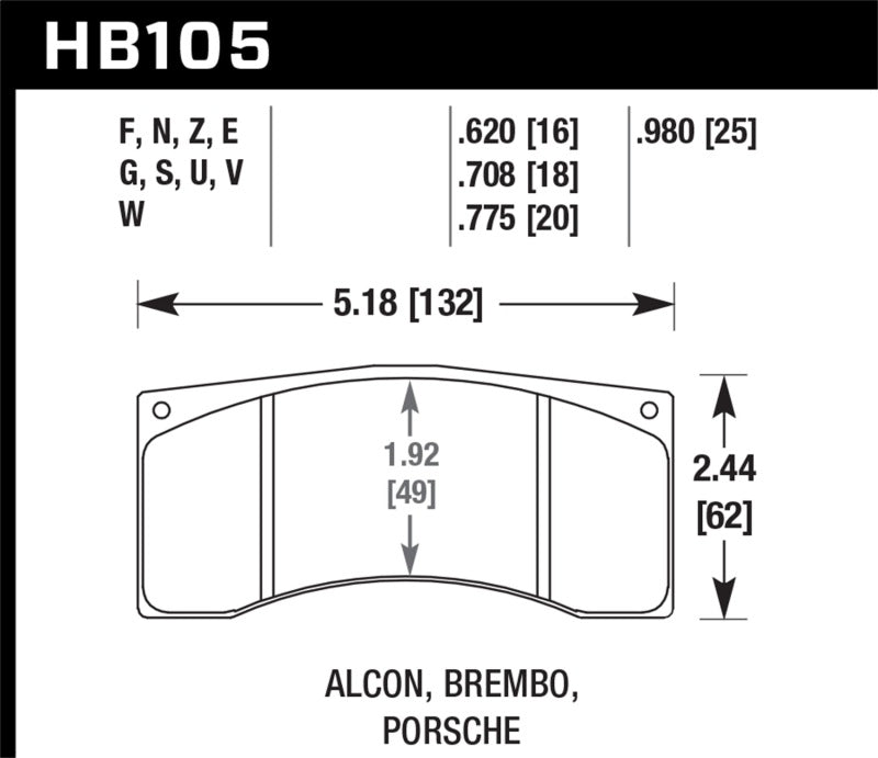 Hawk Alcon B Caliber HPS Street Brake Pads - awdtuningtx