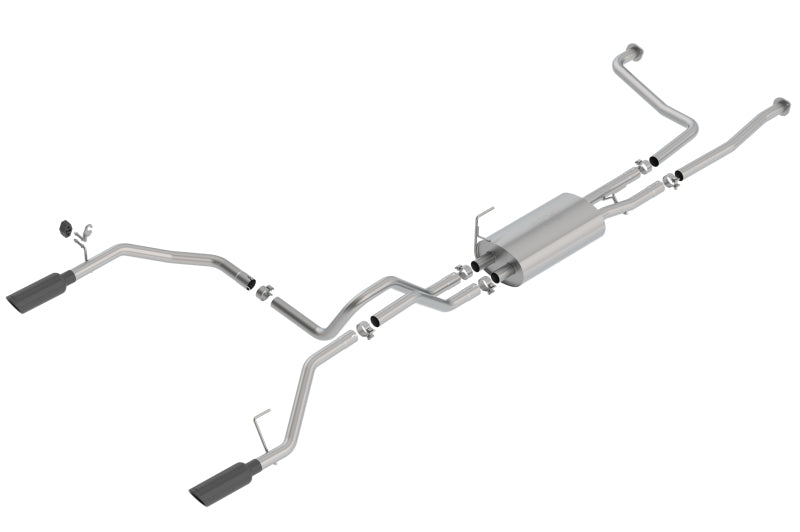 Borla 16-19 Nissan Titan 5.6L V8 2WD/4WD S-Type Catback Exhaust - Black Chrome Tips - awdtuningtx