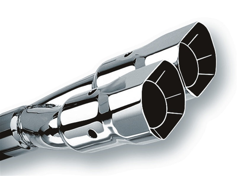 Borla Universal Polished Tip Dual Square Angle-Cut Intercooled (inlet 2 1/2in. Outlet 2 7/8 x 3 3/8i - awdtuningtx